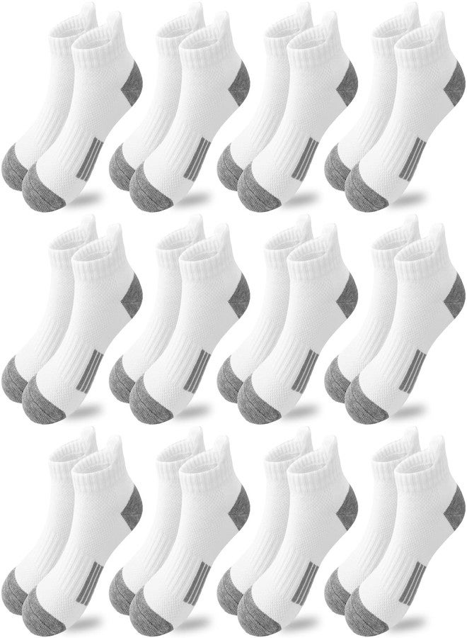 Bemeol Boys Socks 12 Pairs Ankle Socks Boy Sport Athletic Running Sock Low Cut Ankle Sock for Kids(7-10 Years) - Image 1